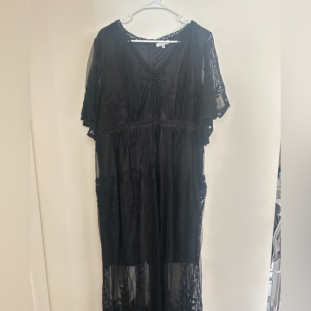 White Birch Black Lace Top